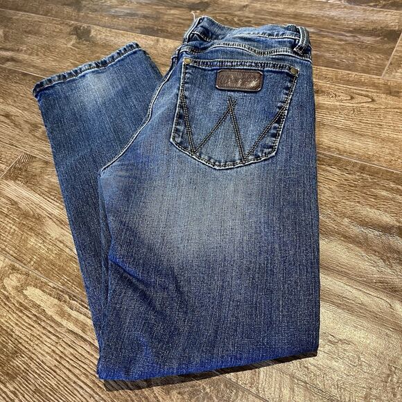 Wrangler Retro Jeans Mens 30x31 Slim Straight Stretch Denim Western Cowboy Cut - Picture 1 of 11